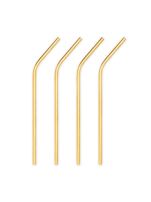 Gold Stainless Steel Cocktail Straws