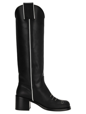 Miu Miu Block Heel Knee High Boots