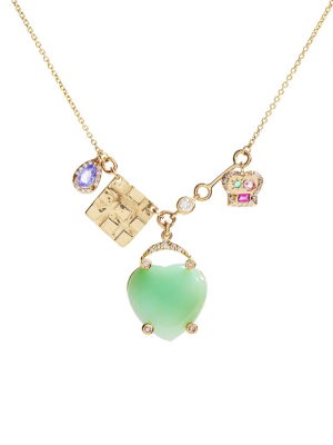 Lucky Heart Charms Necklace