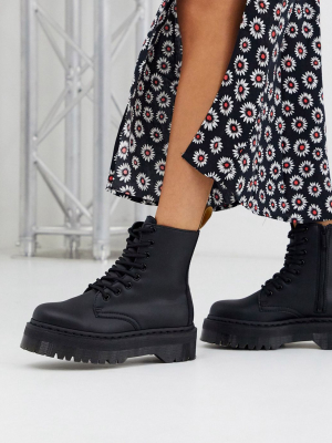 Dr Martens Jadon Chunky Boots In Vegan Black