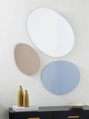 Pebble Trio Mirrors (set Of 3)