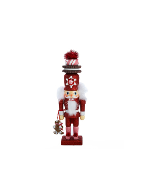 Kurt Adler 12" Hollywood Red Gingerbread Nutcracker With Cookie Hat