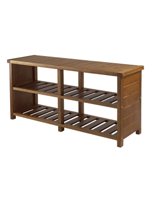 Keystone Entry Teak Shoe Bench - Winsome