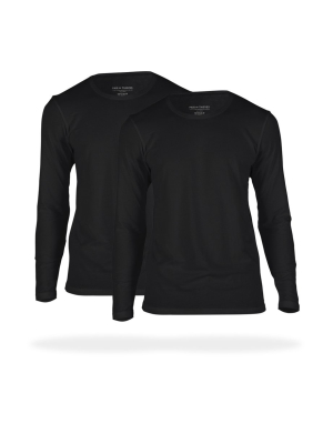 Supersoft Long Sleeve Crew Neck Tee 2 Pack
