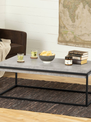 Mezzy Modern Industrial Coffee Table Gray/black - South Shore