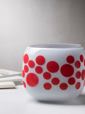 Mono Box Vase Medium Polka Dotted