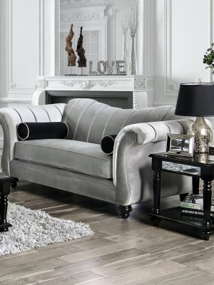 Consuela Rolled Arm Loveseat Pewter - Homes: Inside + Out