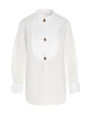 Chloé Button Detail Striped Shirt