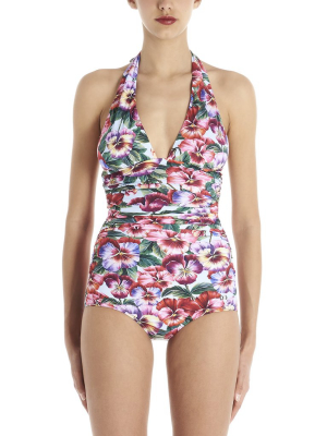 Dolce & Gabbana Floral Print One-piece Swimsuit