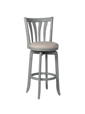 30" Savana Swivel Height Barstool Blue Wirebrush/cream - Hillsdale Furniture