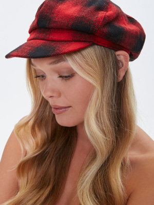 Buffalo Plaid Cabbie Hat