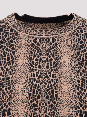 Alaïa Animal Jacquard Cropped Top