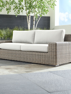 Cayman Outdoor Sofa With White Sand Sunbrella ® Cushions