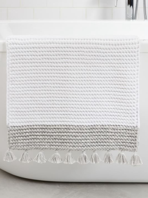 Organic Space-dyed Hand Knit Bath Mat