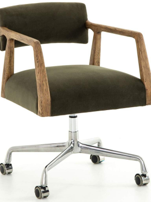 Tyler Desk Chair, Velvet Loden