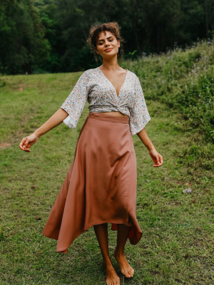 Wilder Wrap Skirt Clay