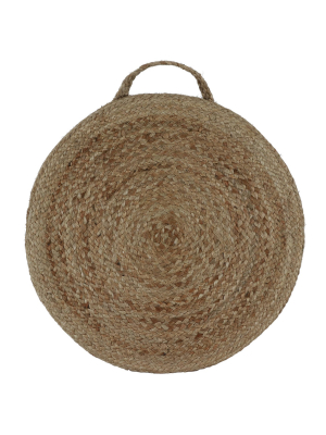 Sanibel Woven Round Floor Cushion Natural - Décor Therapy