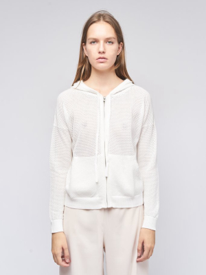 Mesh Zip Up Hoodie