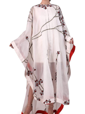 Asymmetric Embroidered Kaftan