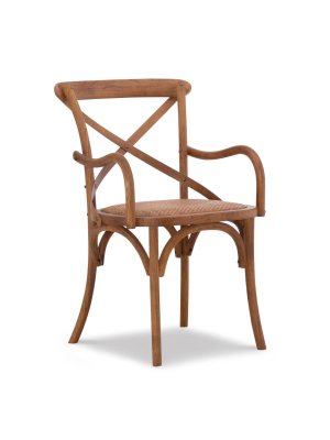 Helia Armchair Dark Walnut - Linon