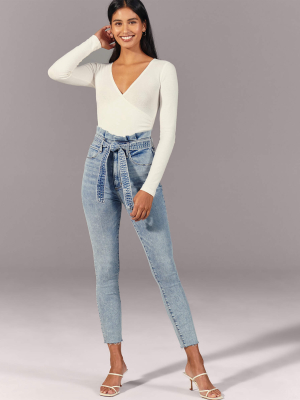 Ultra High Rise Paperbag Waist Jeans