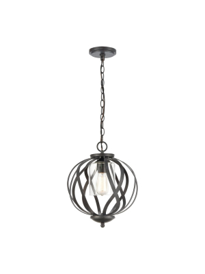 Daisy 4-light Pendant In Midnight Bronze With Clear Glass