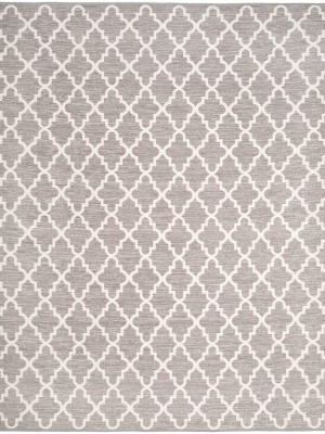 Montauk Quatrefoil Gray/ivory Area Rug