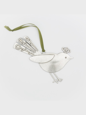 Fancy Bird Ornament (right Facing)