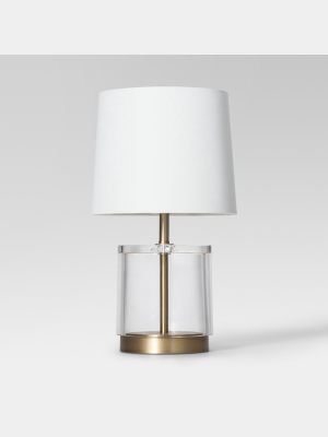 Modern Acrylic Accent Lamp Brass - Project 62™