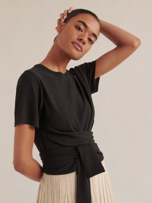 Jude Cropped Wrap Blouse