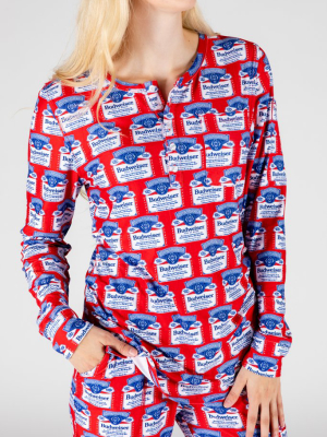 The Malt And Hops | Womens Budweiser Pajama Top