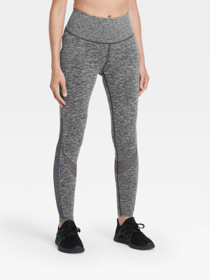 Women's Mid-rise Seamless Open Work 7/8 Leggings 25" - All In Motion™