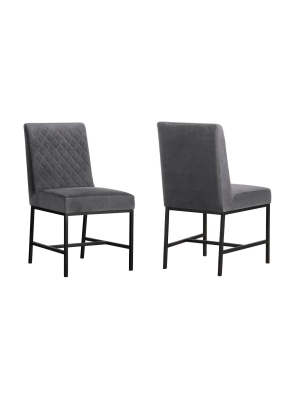 Set Of 2 Napoli Modern Accent Dining Chairs - Armen Living