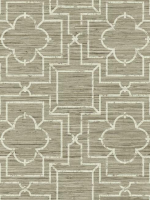 Quatrefoil Trellis Peel & Stick Wallpaper In Neutral By York Wallcoverings