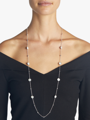 925 Rock Candy Ball And Stone Station Necklace