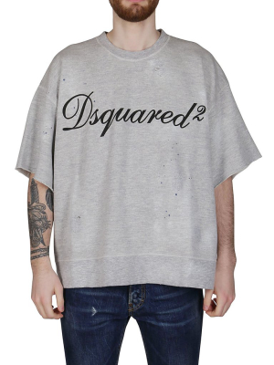 Dsquared2 Logo Printed Short Sleeve Sweatshirt