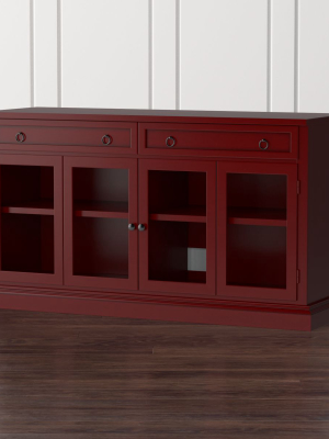 Cameo 62" Red Modular Media Console With Glass Doors