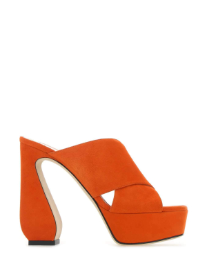 Si Rossi Crossover Platform Sandals