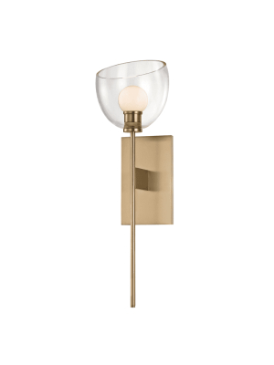 Davis 1 Light Wall Sconce Aged Brass