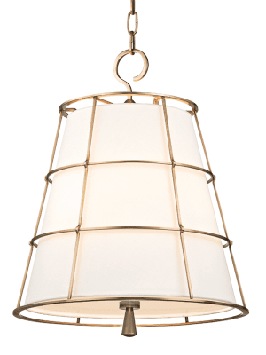 Savona 3 Light Pendant Aged Brass