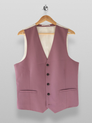 Lilac Skinny Single Breasted Sut Waistcoat