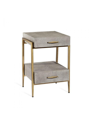 Morand Small Bedside Chest - Grey