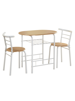 3pc Chloe 2 Tone Petite Bistro Set White/natural - Buylateral