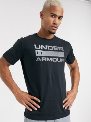 Under Armour Training Team Logo T-shirt In Black