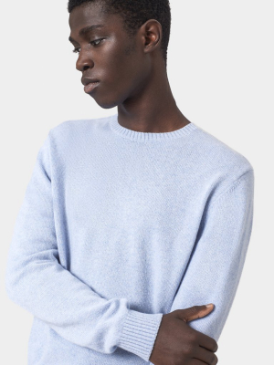 Classic Merino Wool Crew - Polar Blue