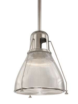 Hudson Valley Lighting Haverhill Pendant - Polished Nickel & Clear Prismatic