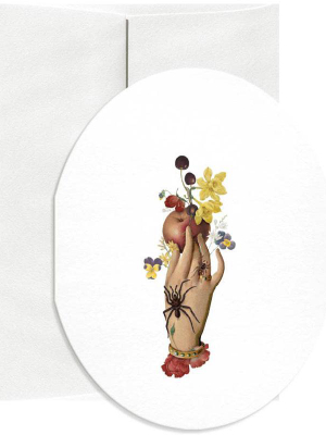 Apple Oval Greeting Card