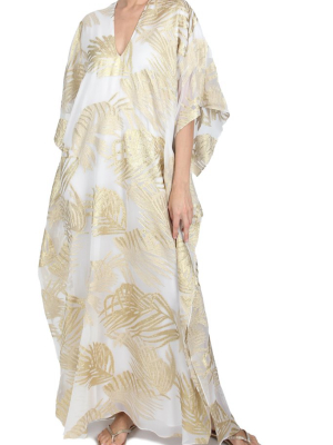 Metallic Palm Motif Boubou