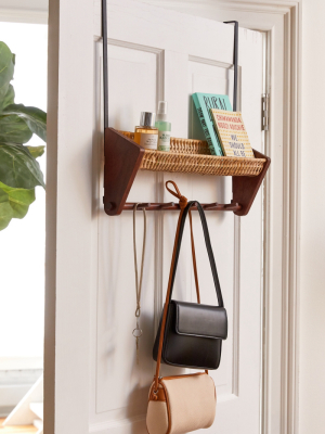 Mason Over-the-door Multi-hook Storage Shelf