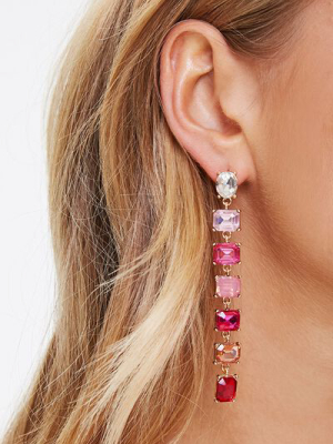 Faux Gem Drop Earrings